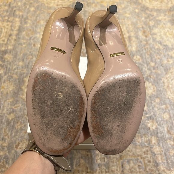 Gucci sandals size 37 color is called Cipria. I bought these from Bloomingdales - Picture 3 of 8